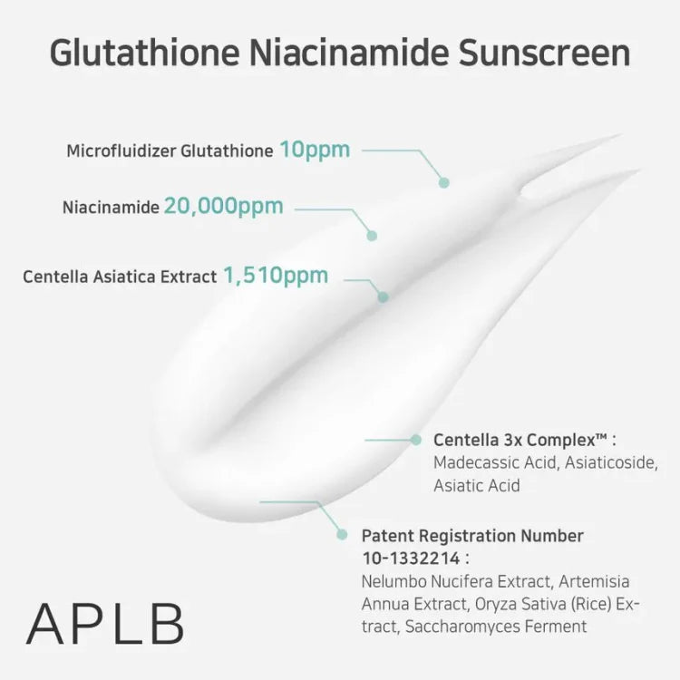 APLB GLUTATHIONE NIACINAMIDE SUNSCREEN
