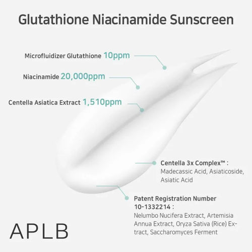APLB GLUTATHIONE NIACINAMIDE SUNSCREEN