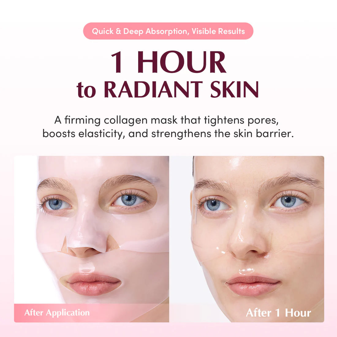 EQQUALBERRY COLLAGEN PORE-TIGHT UP HYDROGEL MASK 4EA