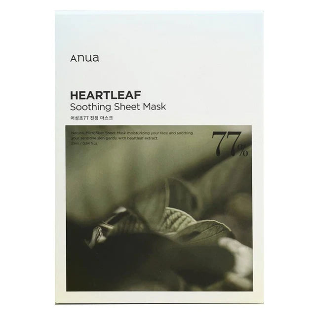 ANUA HEARTLEAF 77% SOOTHING SHEET MASK 25ml (10PCS)
