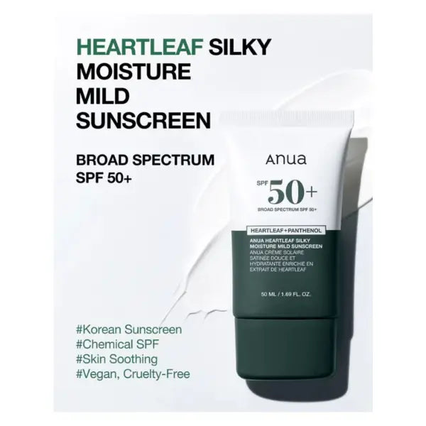 ANUA Heartleaf Silky Moisture Sun Cream 50ml