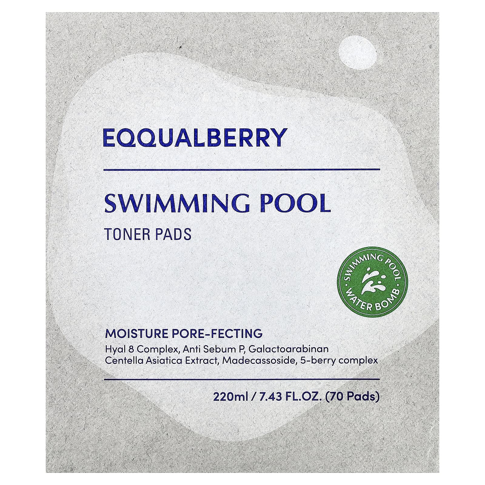 Eqqualberry Swimming Pool Toner Pads 220ml (70ea)