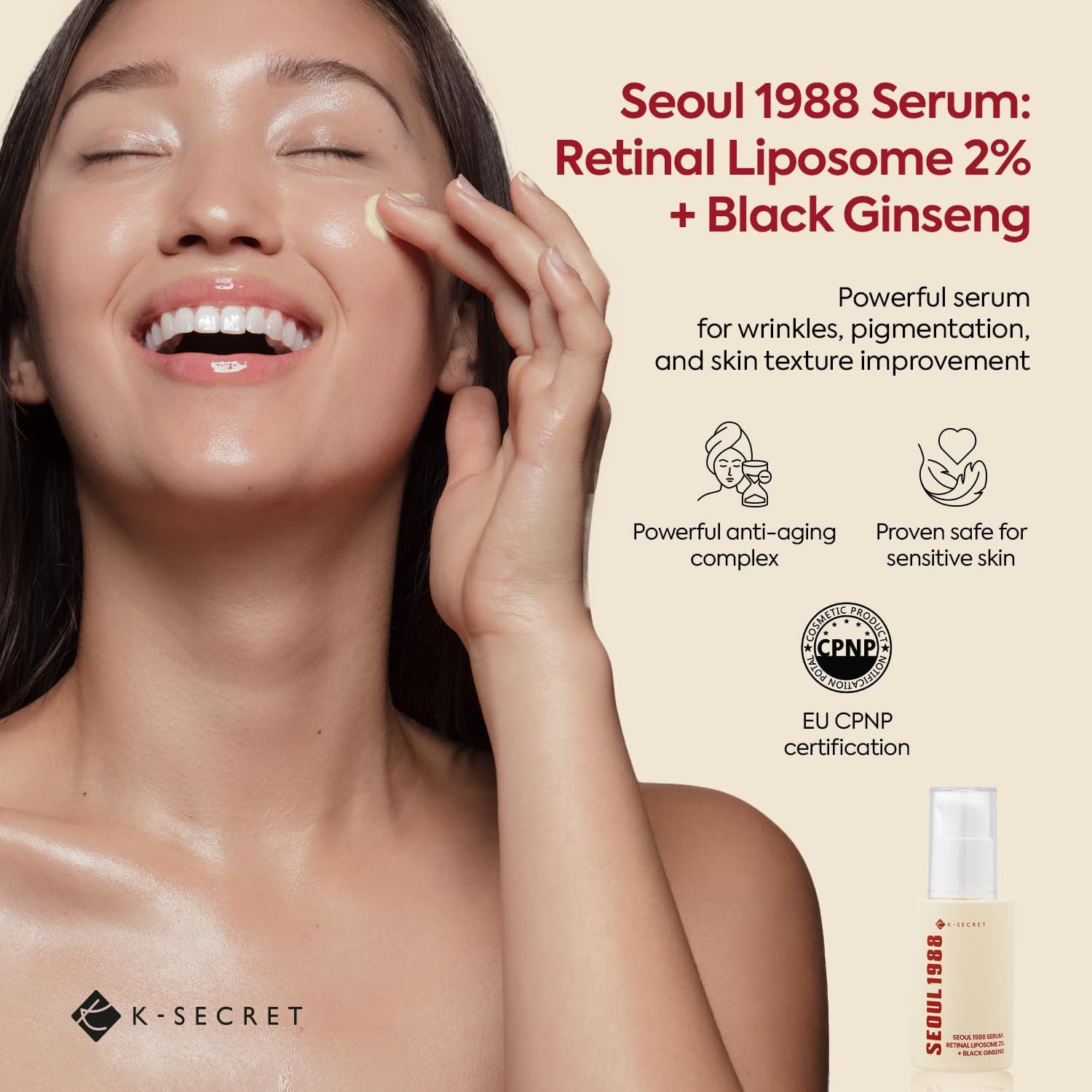 K-SECRET SEOUL 1988 Serum : Retinal Liposome 2% + Black Ginseng