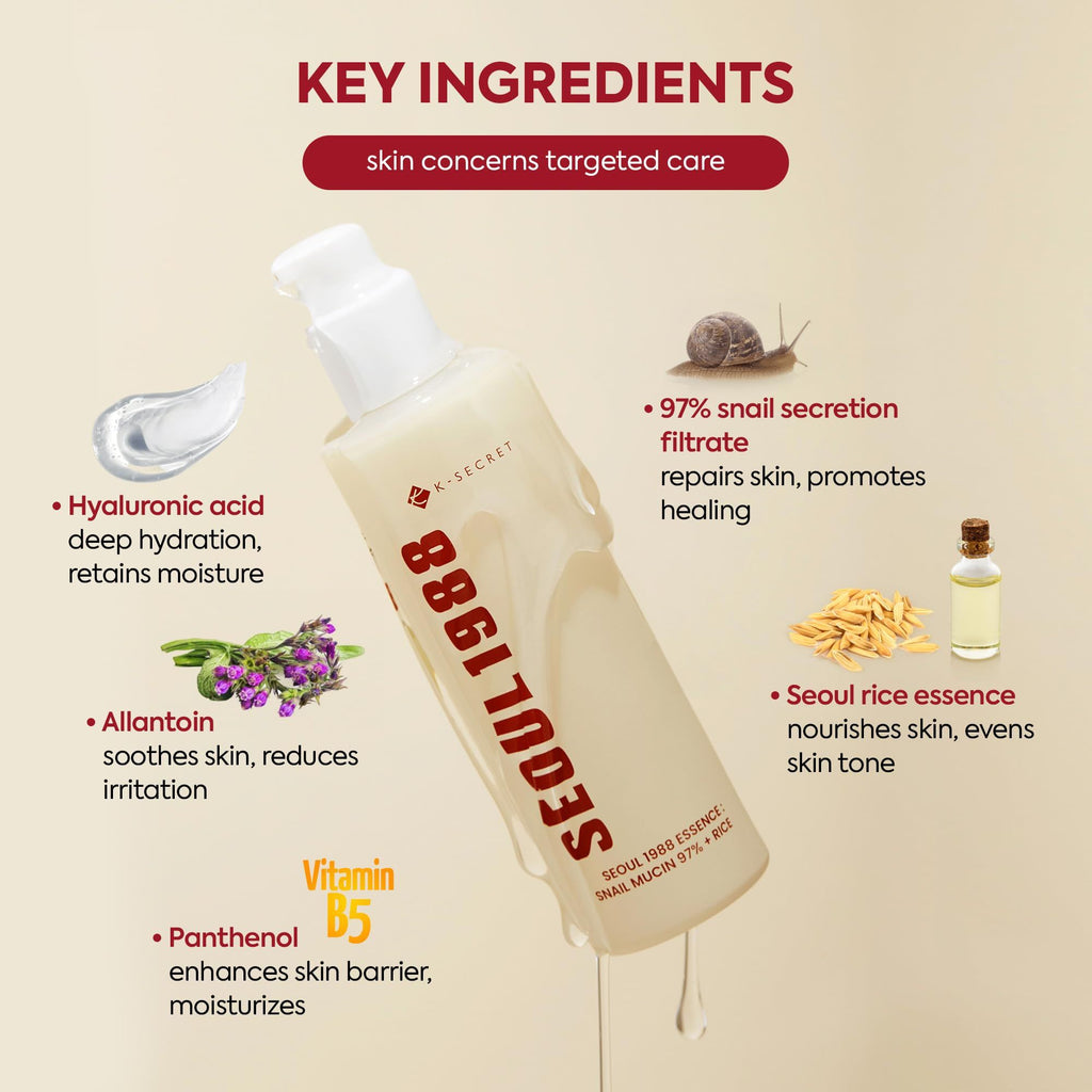 K-SECRET SEOUL 1988 ESSENCE : SNAIL MUCIN 97% + RICE
