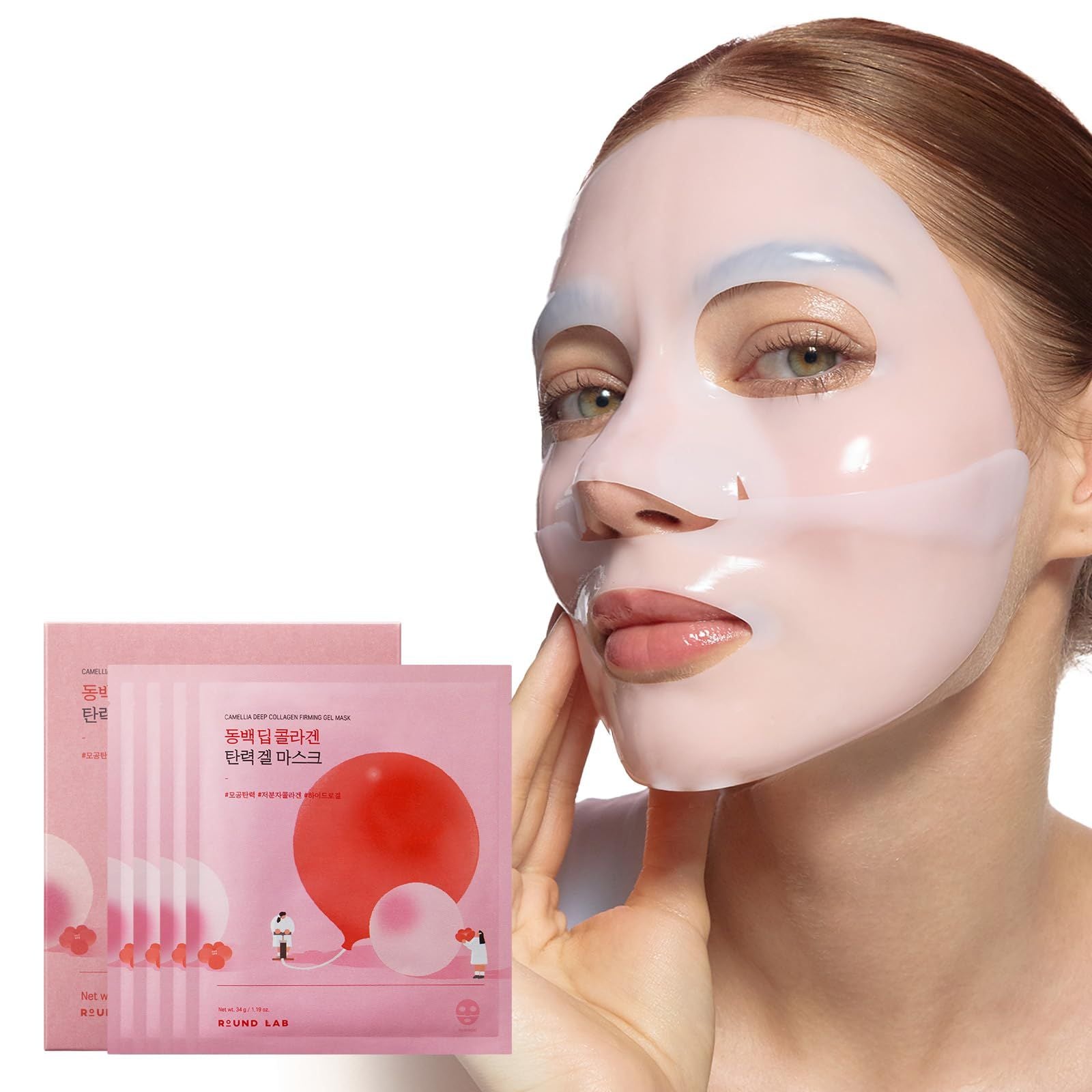 ROUND LAB CAMELLIA DEEP COLLAGEN FIRMING GEL MASK (4EA)