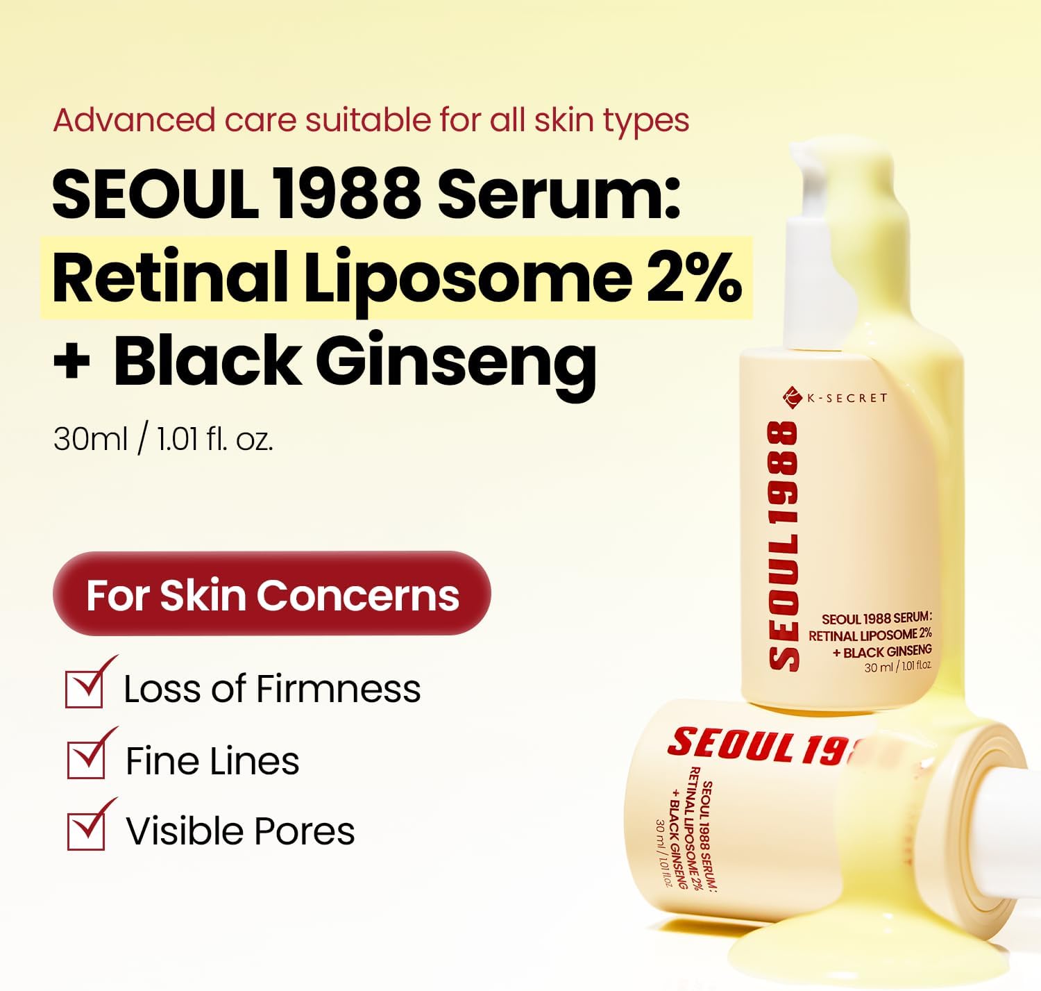 K-SECRET SEOUL 1988 Cream : Retinal Liposome 1% + Fermented Rice