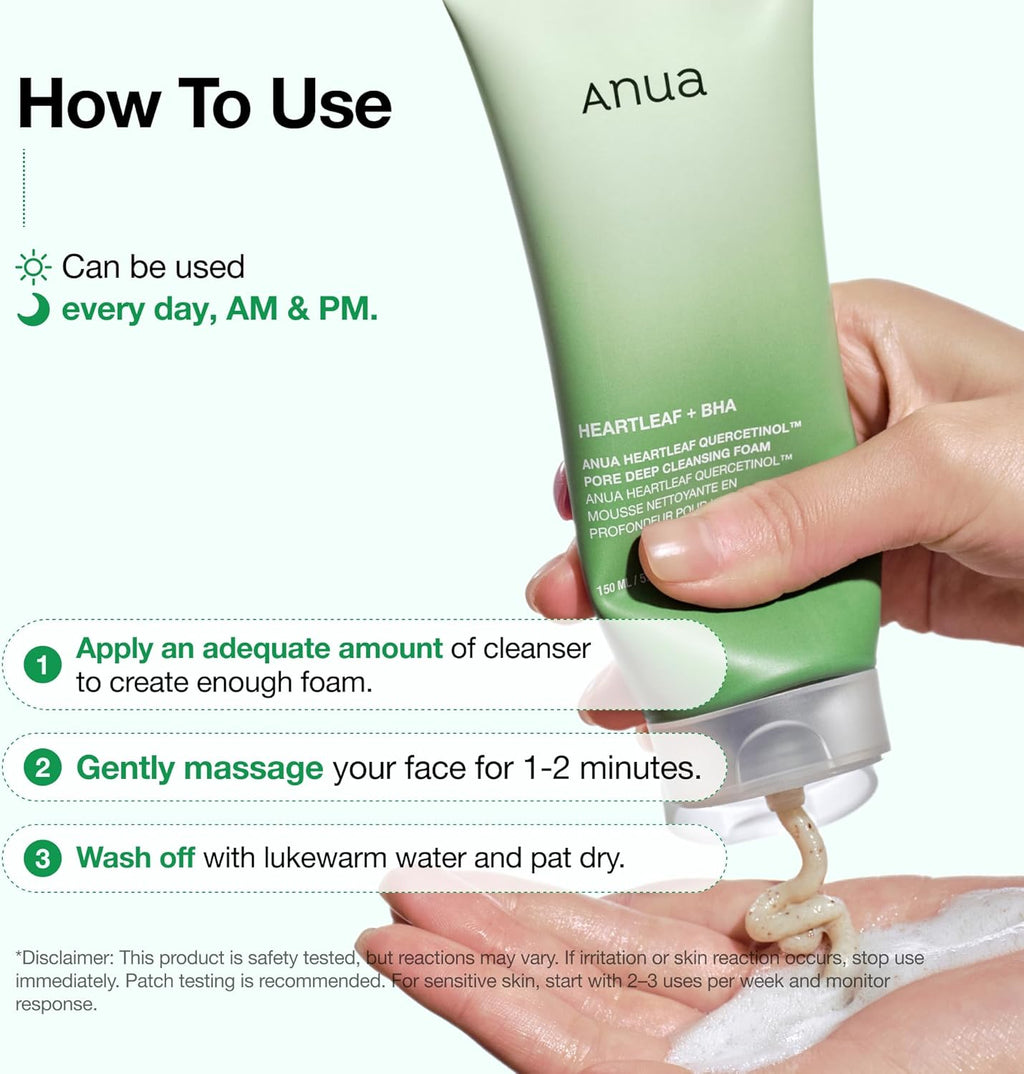 ANUA Heartleaf Quercetinol Pore Deep Cleansing Foam 150ml
