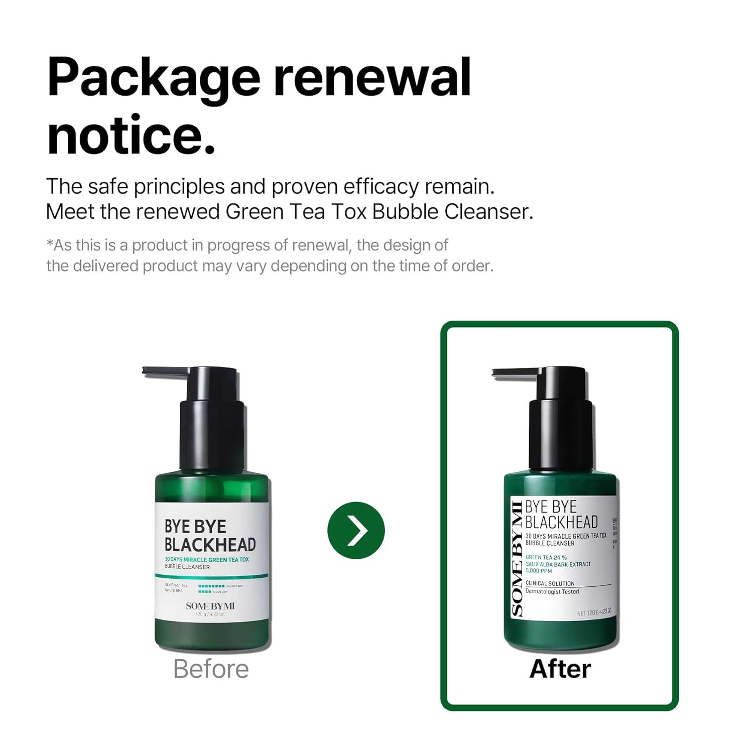 SOME BY MI Bye Bye Blackhead 30 Days Miracle Green Tea Tox Bubble Cleanser
