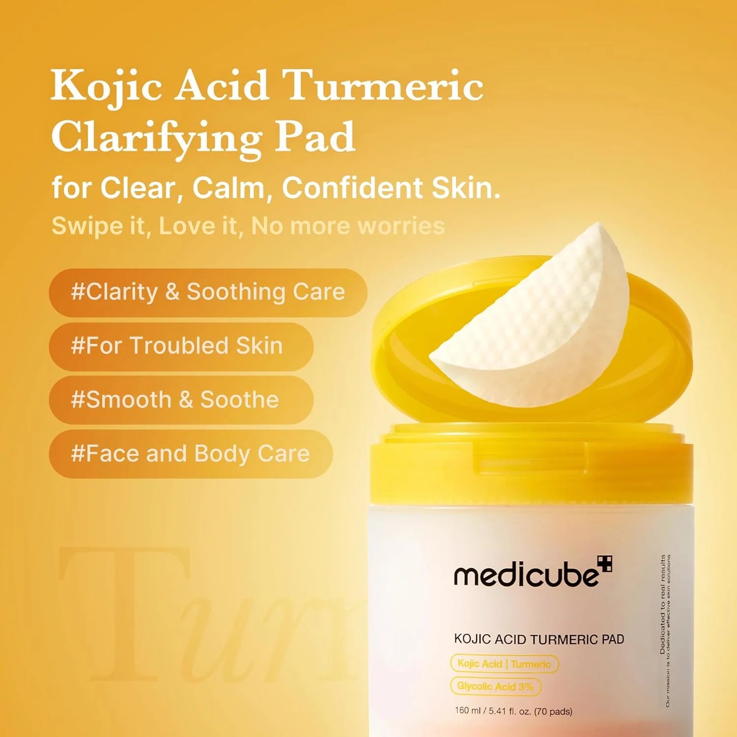 MEDICUBE KOJIC ACID TURMERIC PAD (70pcs)