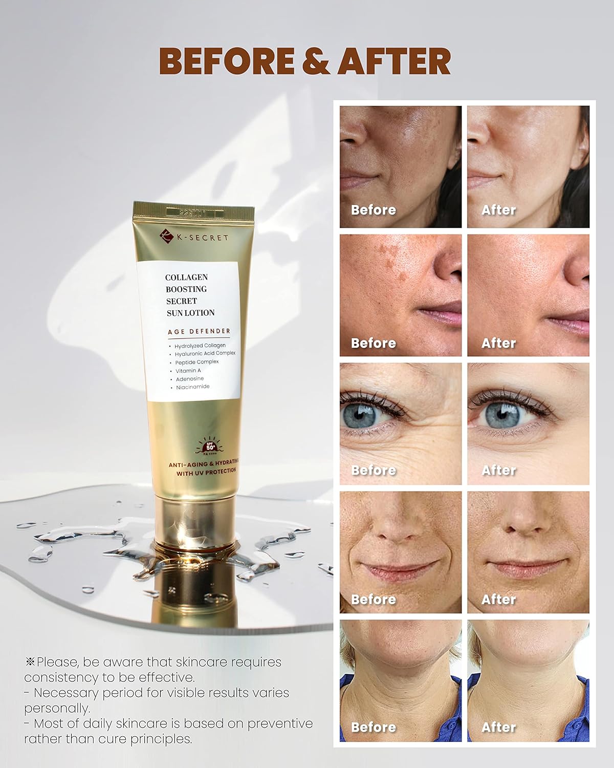 K-SECRET Collagen Boosting Secret  Sun Lotion
