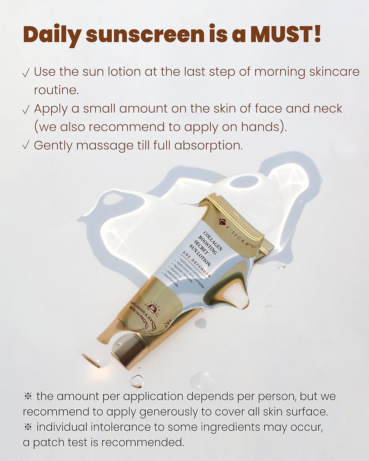 K-SECRET Collagen Boosting Secret  Sun Lotion