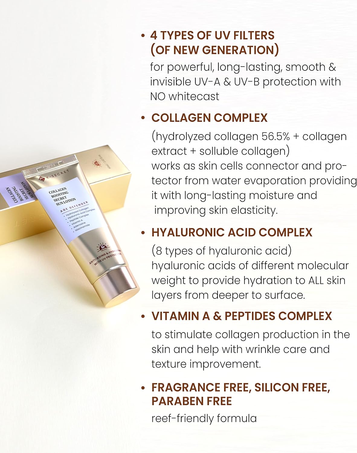 K-SECRET Collagen Boosting Secret  Sun Lotion