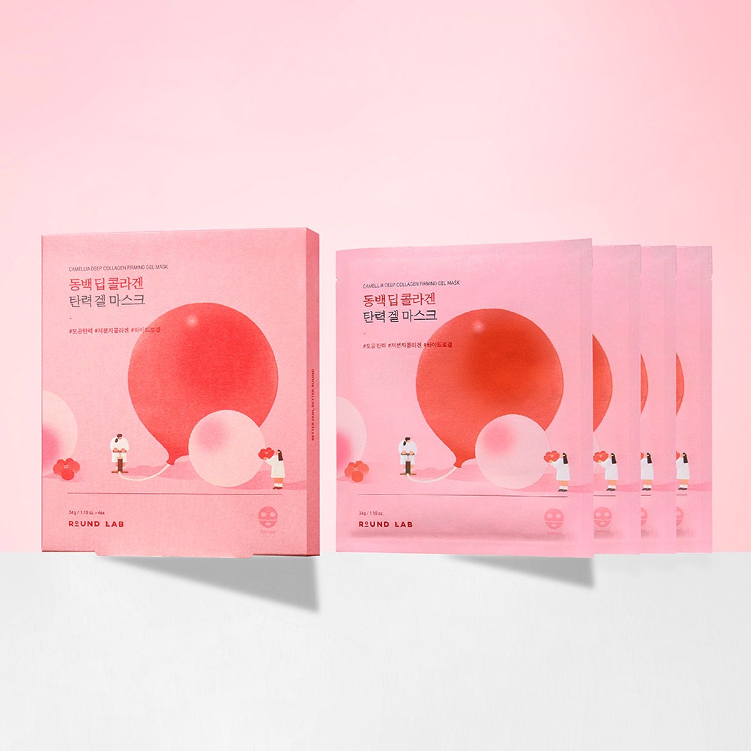 ROUND LAB CAMELLIA DEEP COLLAGEN FIRMING GEL MASK (4EA)