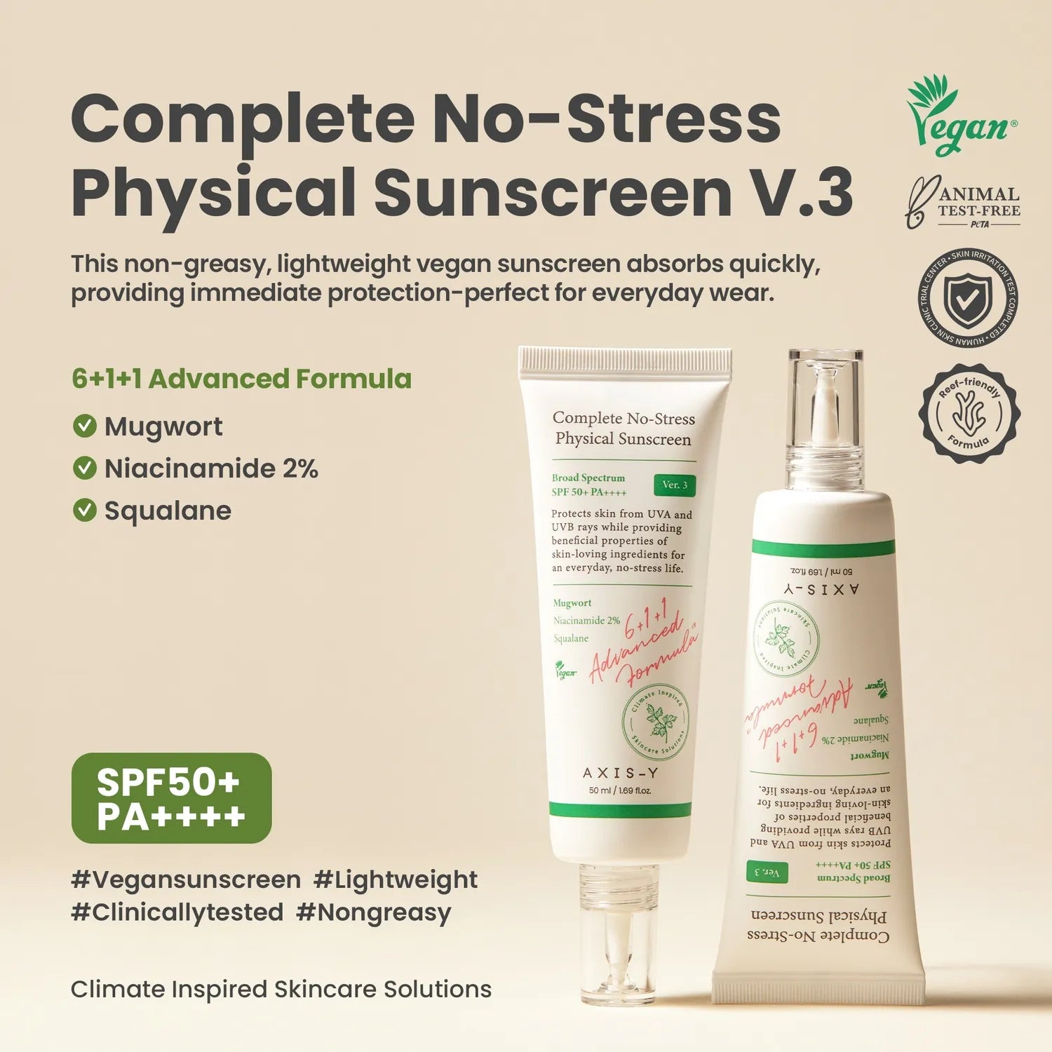 AXIS-Y Complete No-Stress Physical Sunscreen
