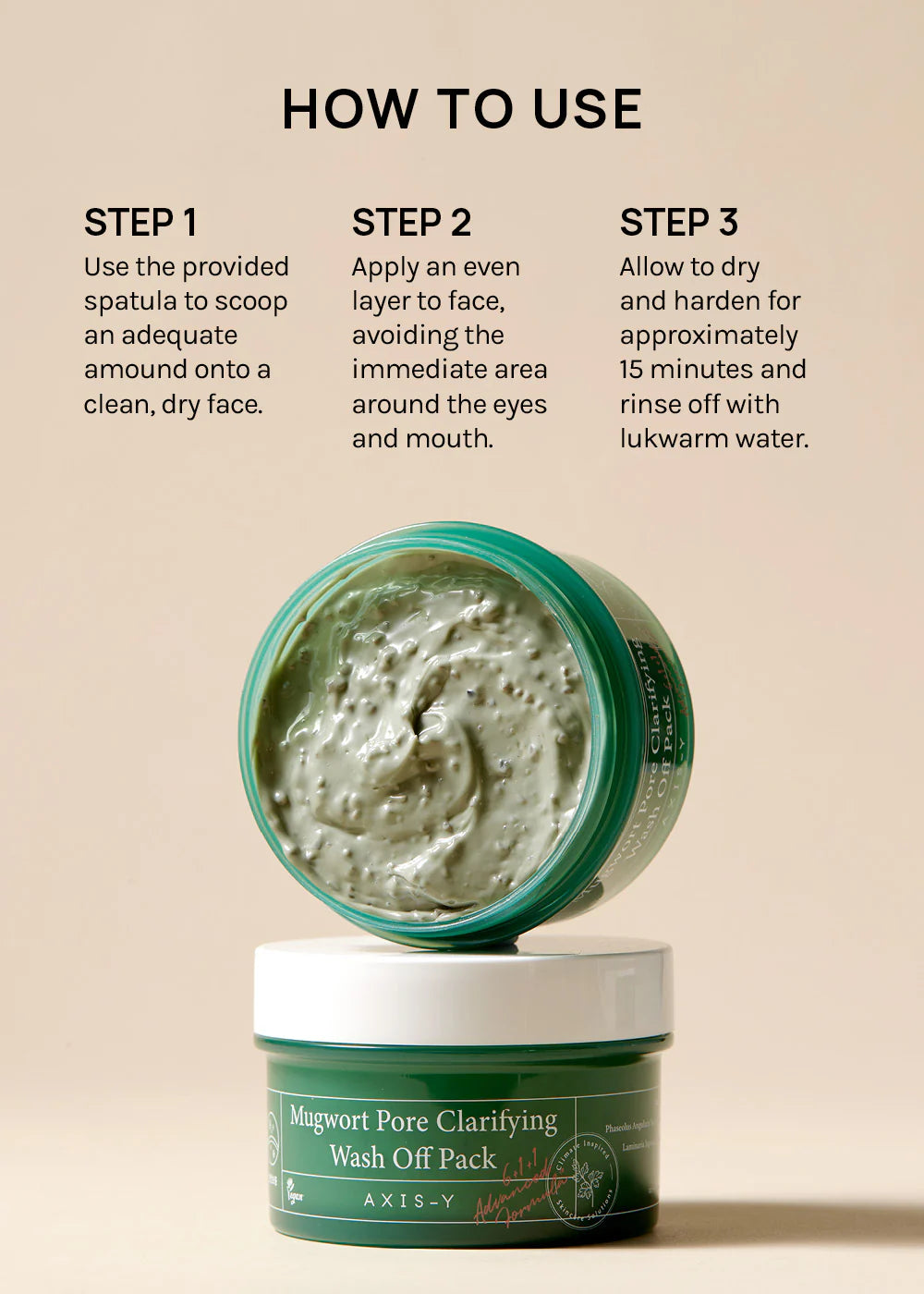 AXIS-Y  Mugwort Pore Clarifying Wash Off Pack