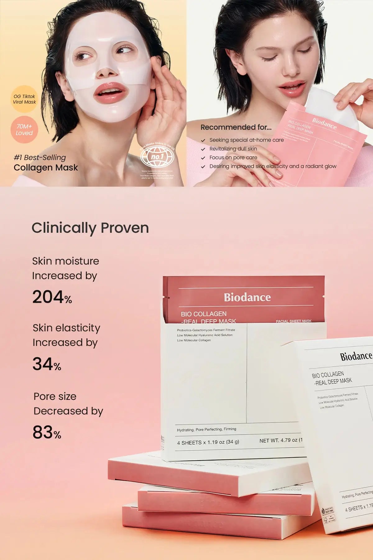 Biodance Bio-Collagen Real Deep Mask (4ea)