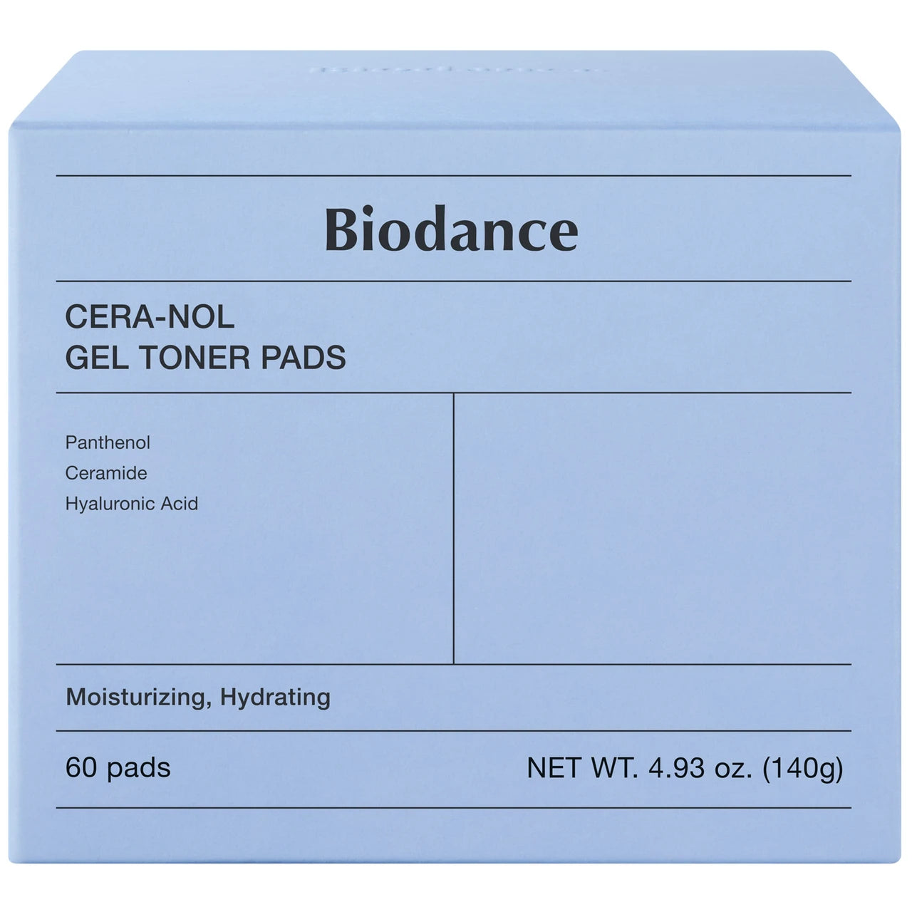 Biodance Cera-nol Gel Toner Pads 60Pads