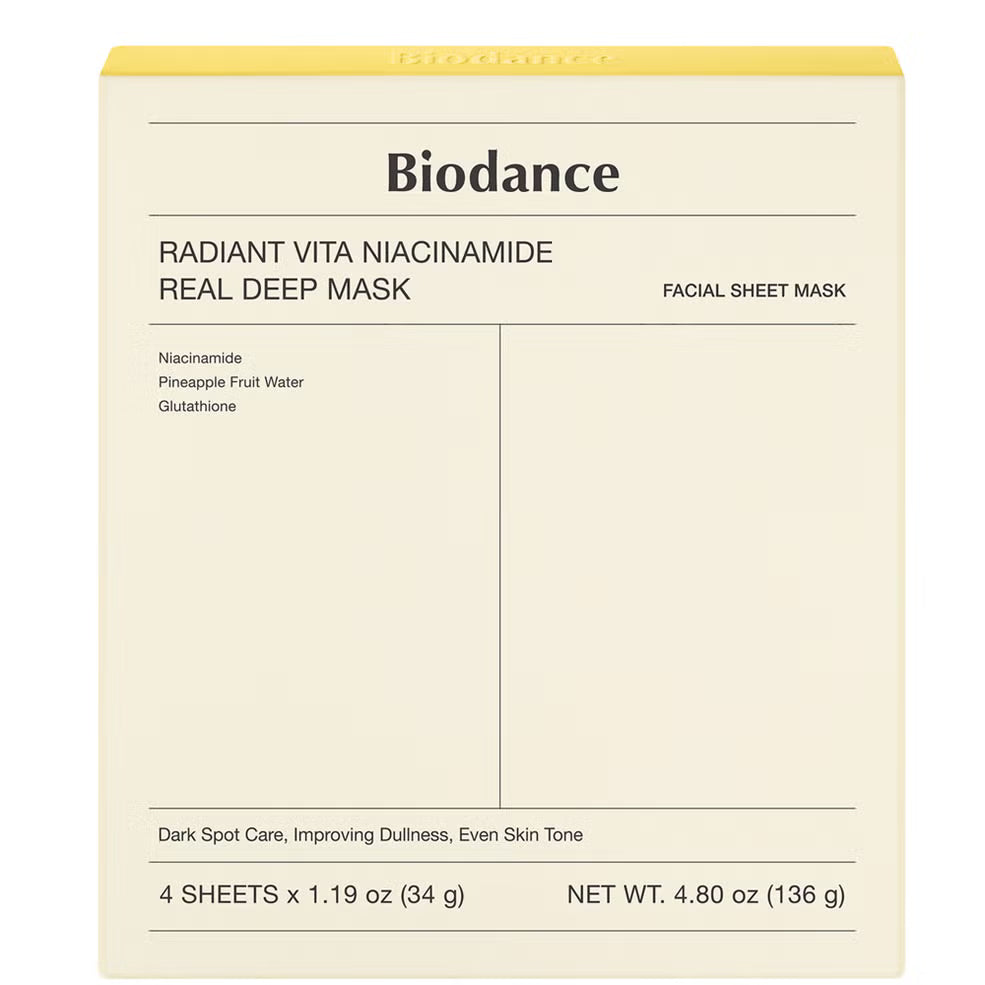 Biodance Radiant Vita Niacinamide Real Deep Mask (4ea)