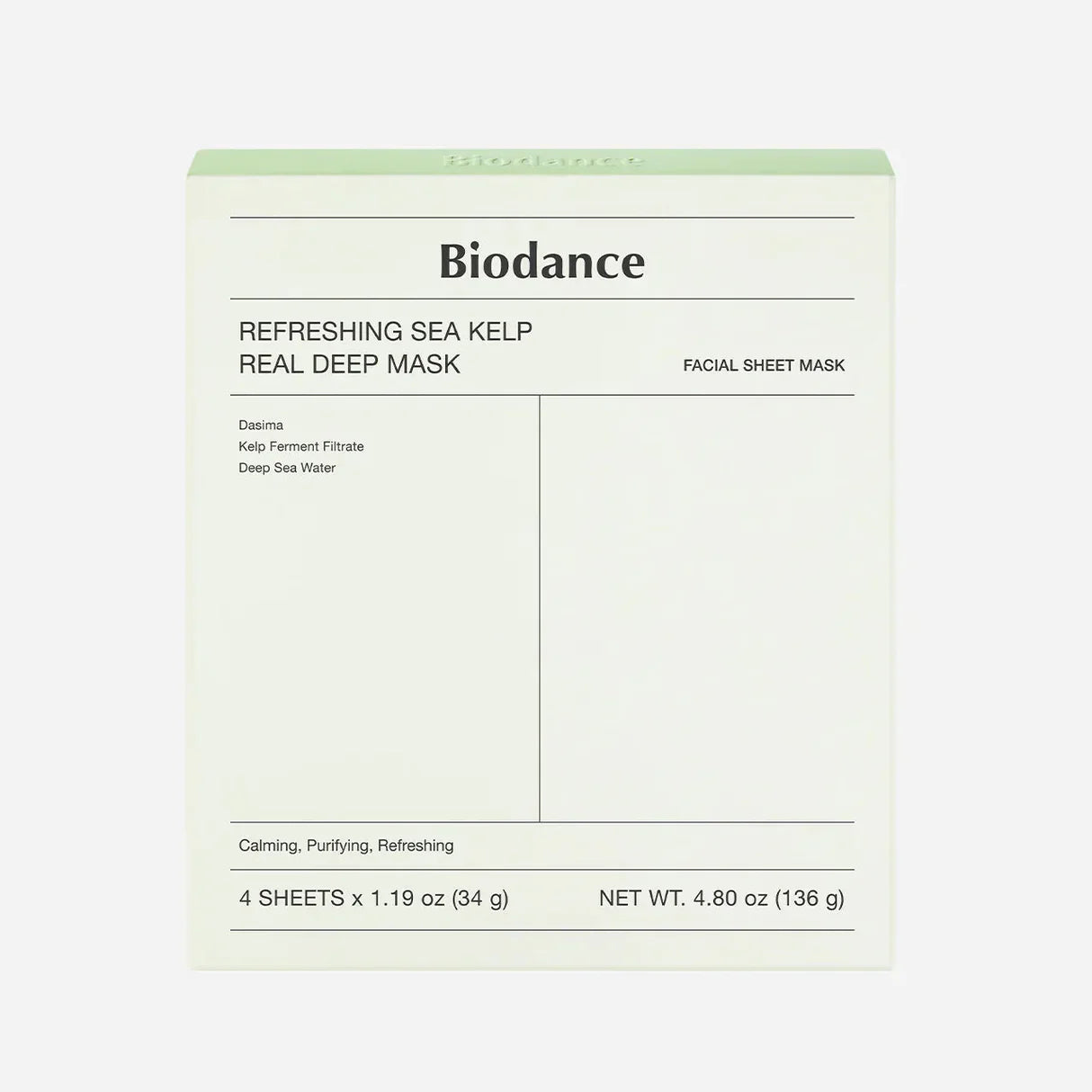 Biodance Refreshing Sea Kelp Real Deep Mask (4ea)