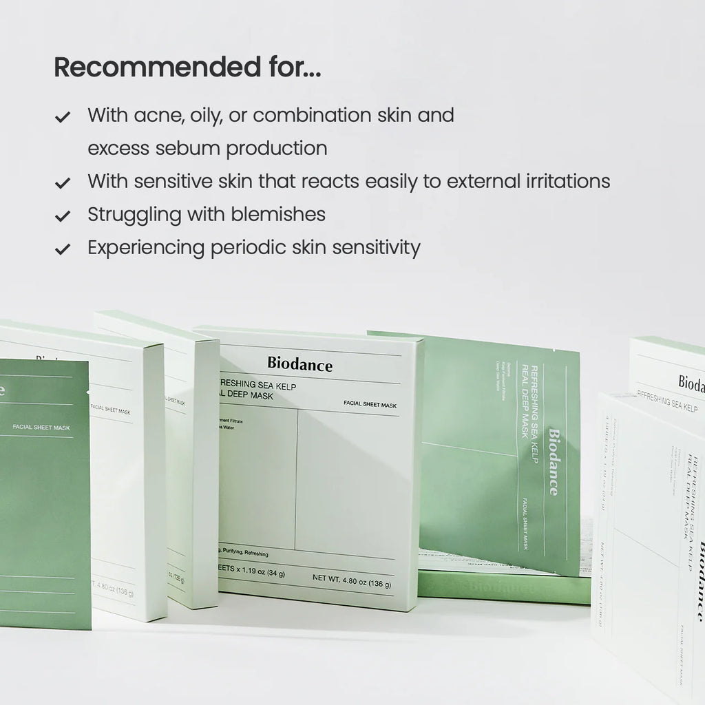 Biodance Refreshing Sea Kelp Real Deep Mask (4ea)