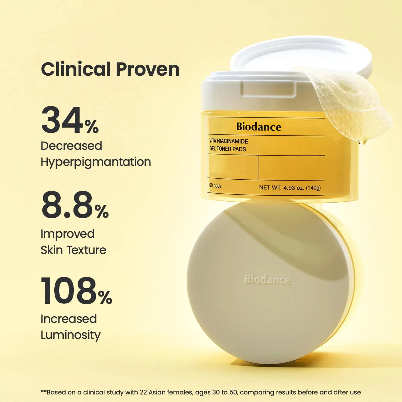 Biodance Vita Niacinamide Gel Toner Pads 60Pads
