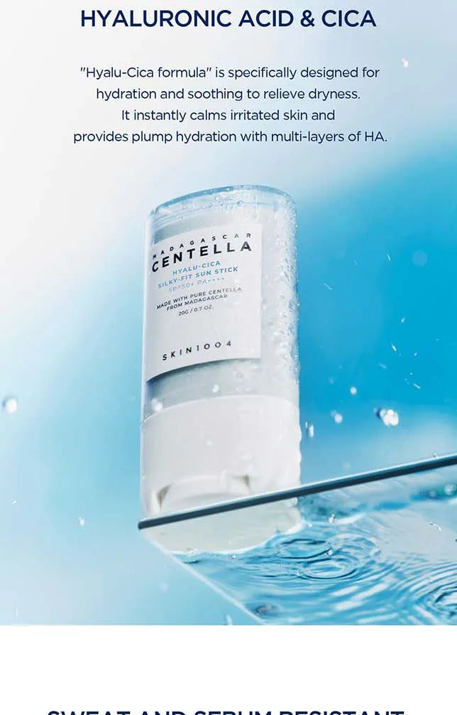 SKIN1004 Madagascar Centella Hyalu-Cica Silky-Fit Sun Stick 20g