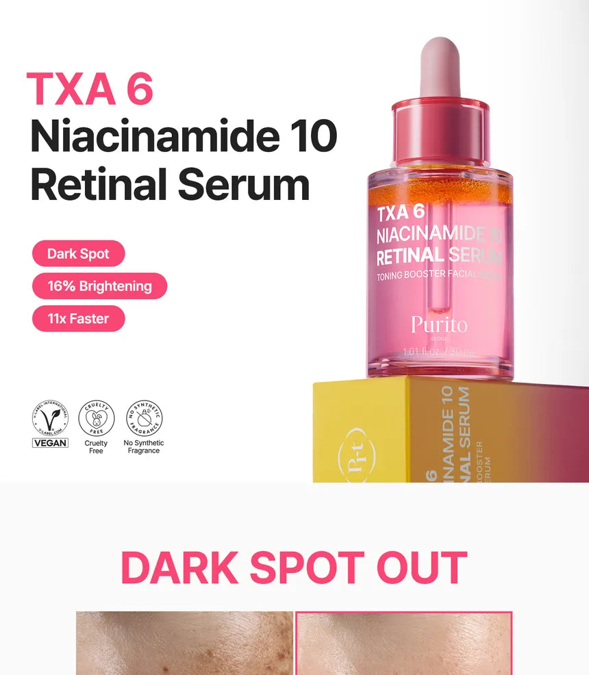 PURITO Txa 6 Niacinamide 10 Retinal Serum 30ml