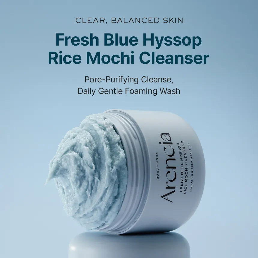 Arencia Blue Hyssop Rice Mochi Cleanser 120g
