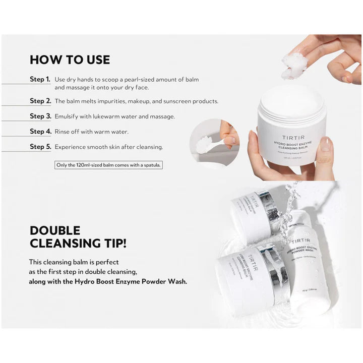 TIRTIR HYDRO BOOST ENZYME CLEANSING BALM 120ML