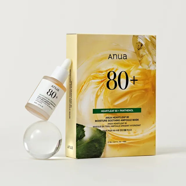 ANUA  Heartleaft 80% Soothing Ampoule Mask Sheet (10PCS)