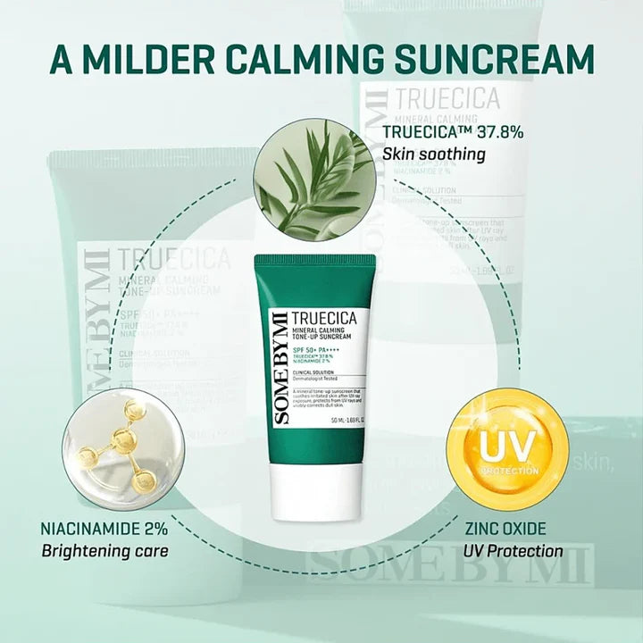 SOME BY MI Truecica Mineral Calming Tone Up Suncream SPF 50+ PA++++ 50ml