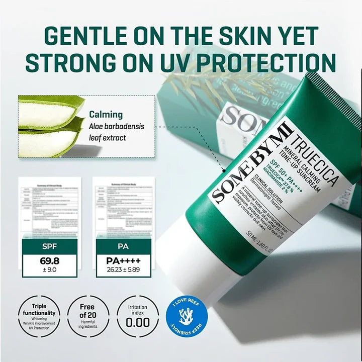 SOME BY MI Truecica Mineral Calming Tone Up Suncream SPF 50+ PA++++ 50ml