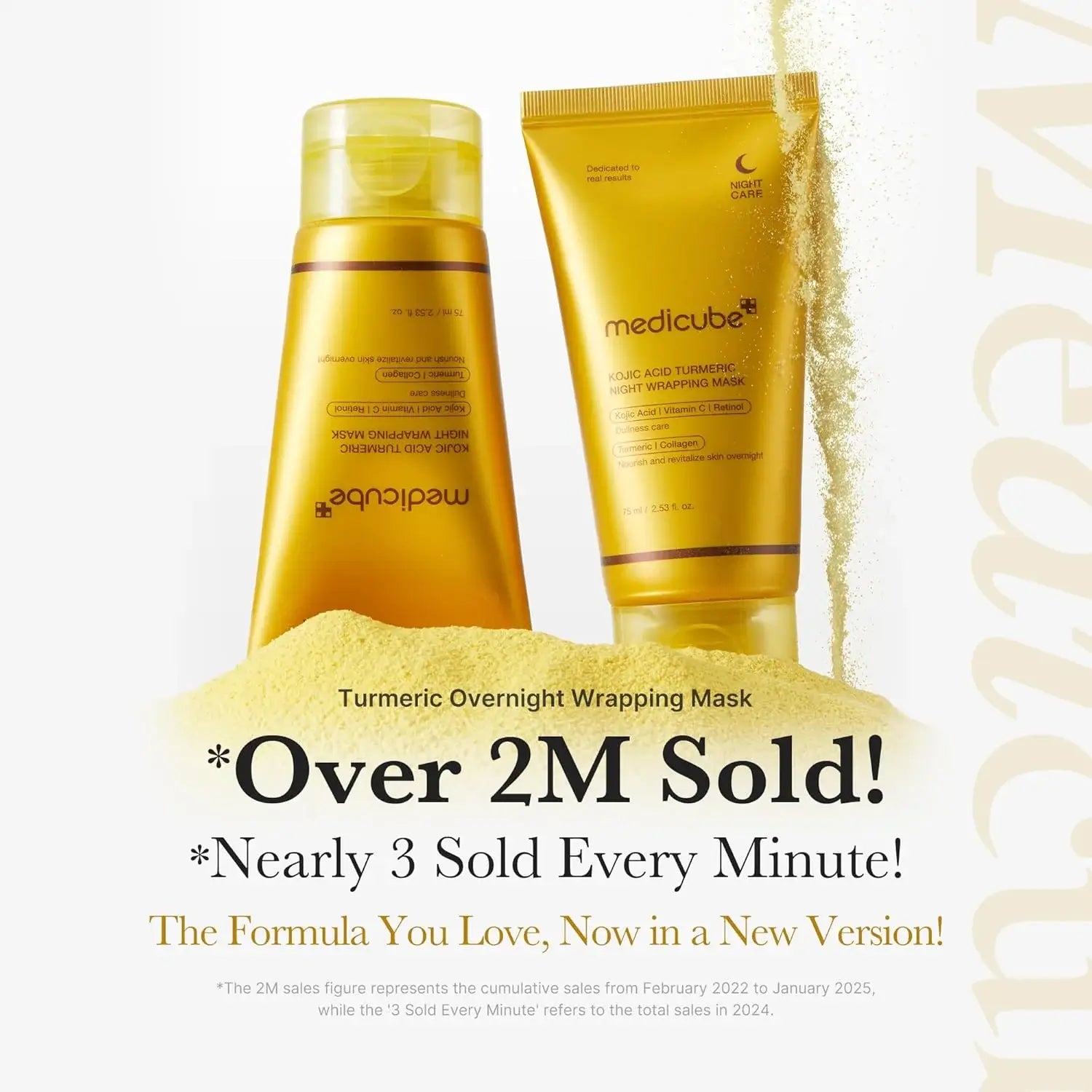 MEDICUBE KOJIC ACID TURMERIC NIGHT WRAPPING MASK 75ML