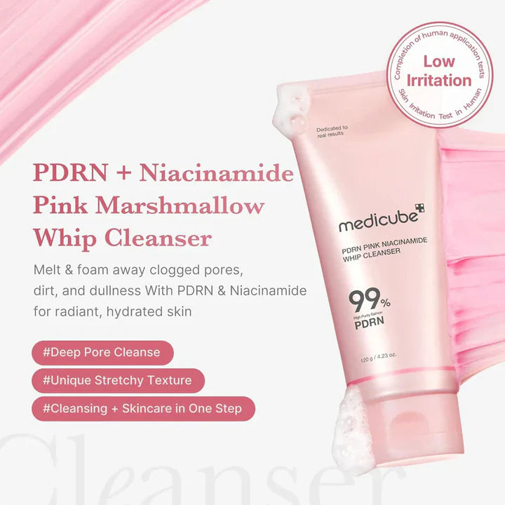 MEDICUBE PDRN PINK NIACINEAMIDE WHIP CLEANSER 120g