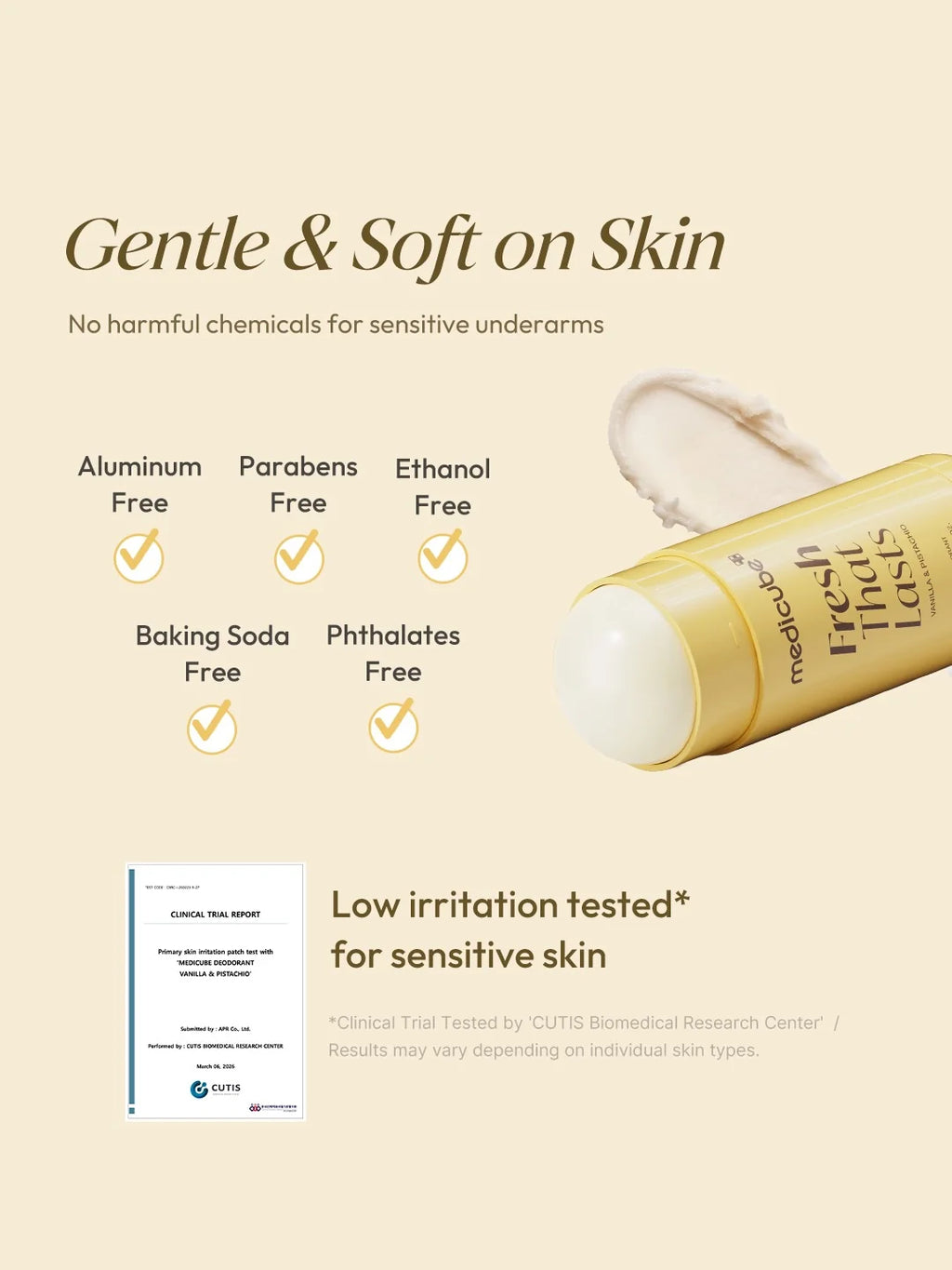 MEDICUBE FRESH THAT LASTS DEODORANT VANILLA & PISTACHIO 83G