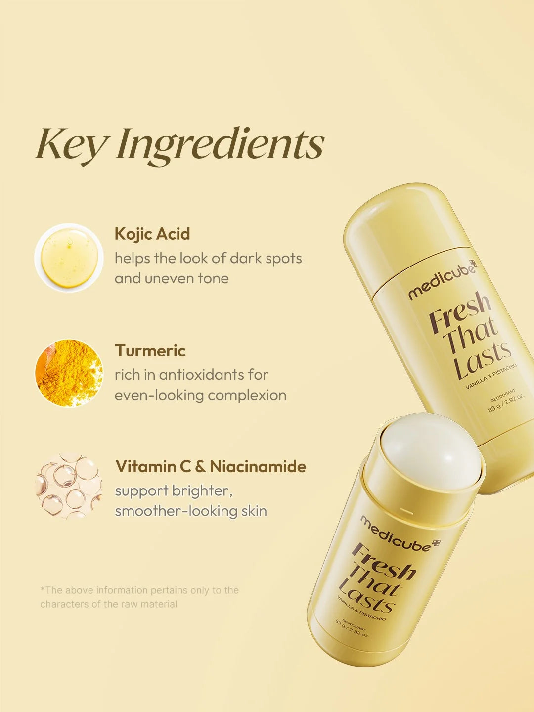 MEDICUBE FRESH THAT LASTS DEODORANT VANILLA & PISTACHIO 83G