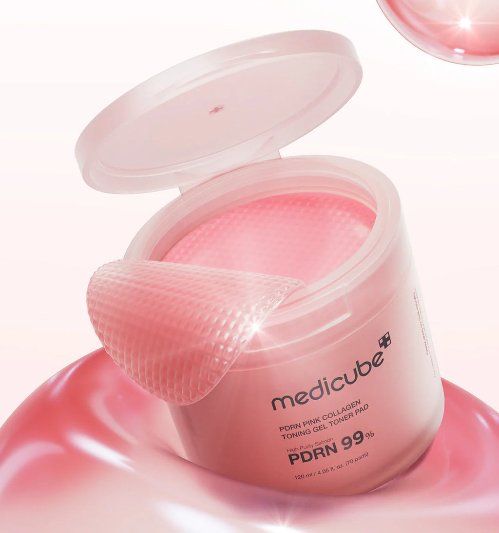 MEDICUBE PDRN PINK COLLAGEN TONING GEL TONER PAD 70ea