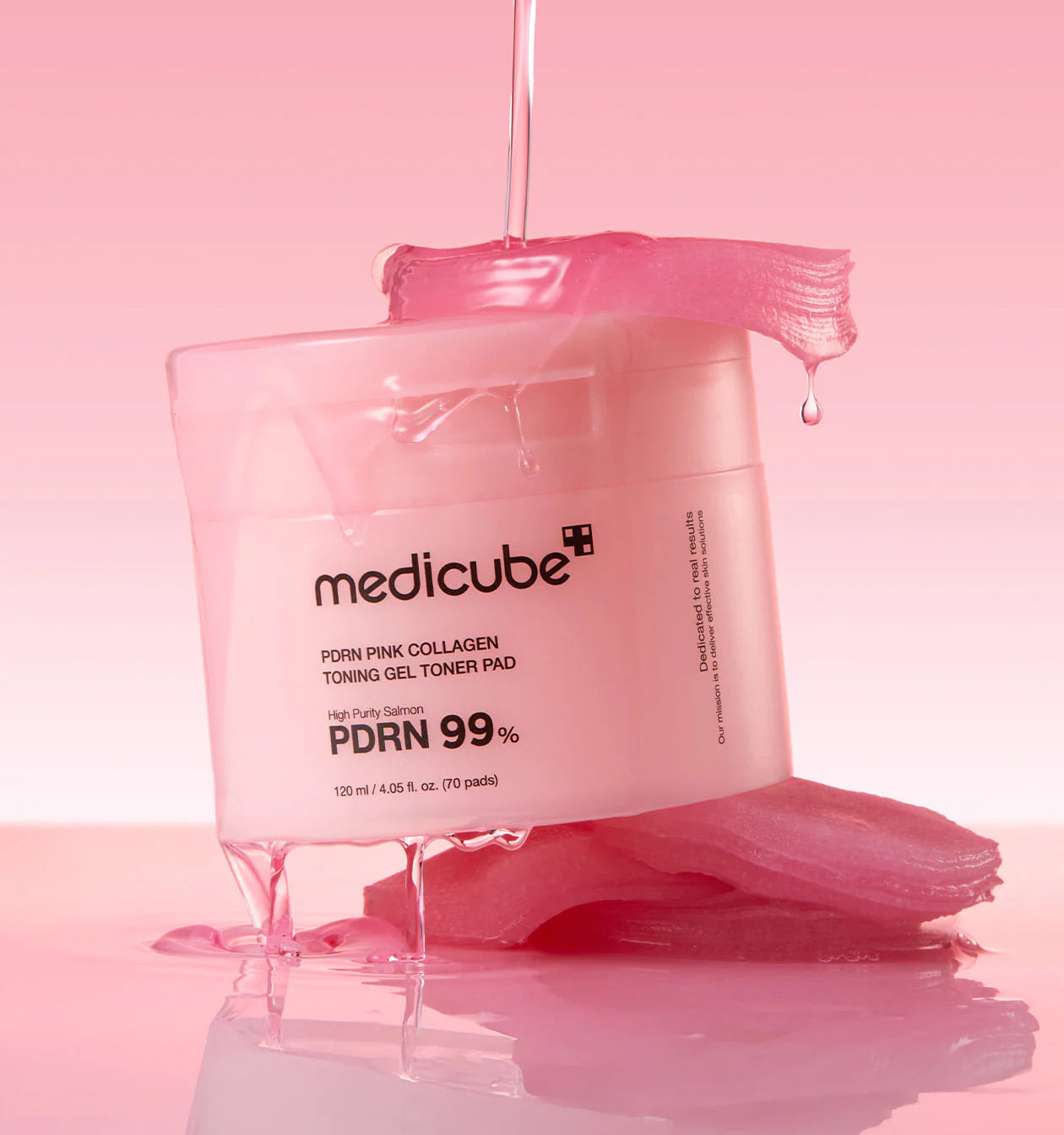 MEDICUBE PDRN PINK COLLAGEN TONING GEL TONER PAD 70ea