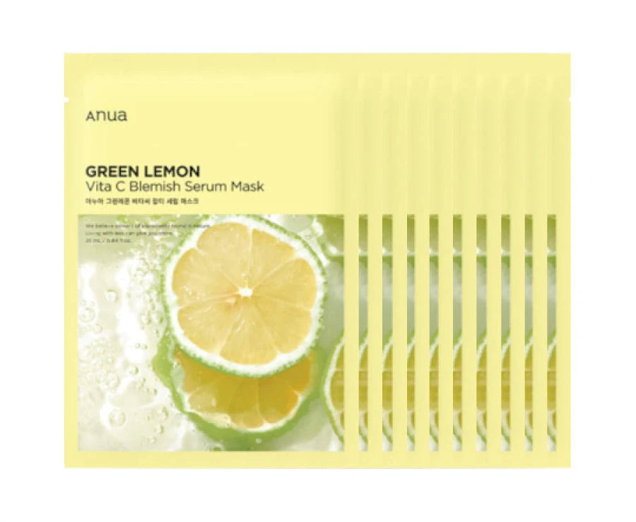 ANUA Green Lemon Vita C Blemish Serum Mask (10PCS)