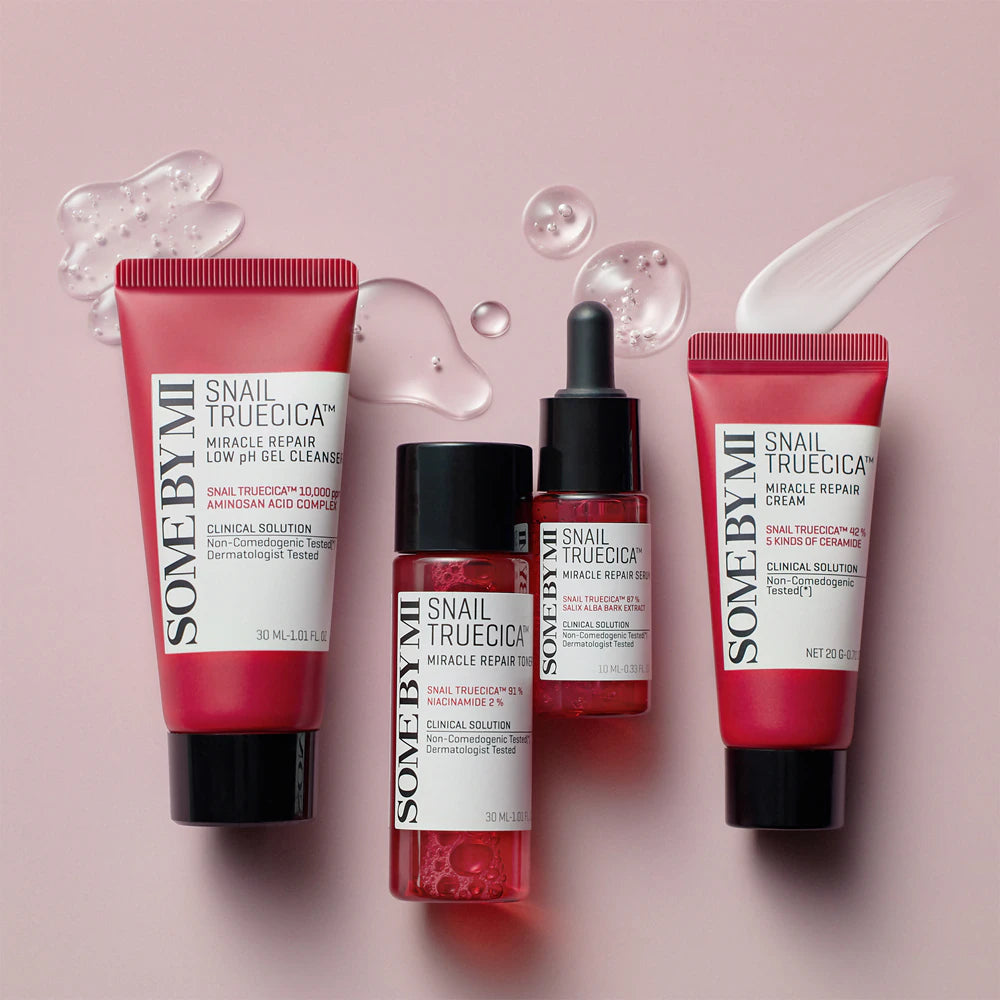 SOME BY MI Snail Truecica Cleanser + Toner + Serum + Cream