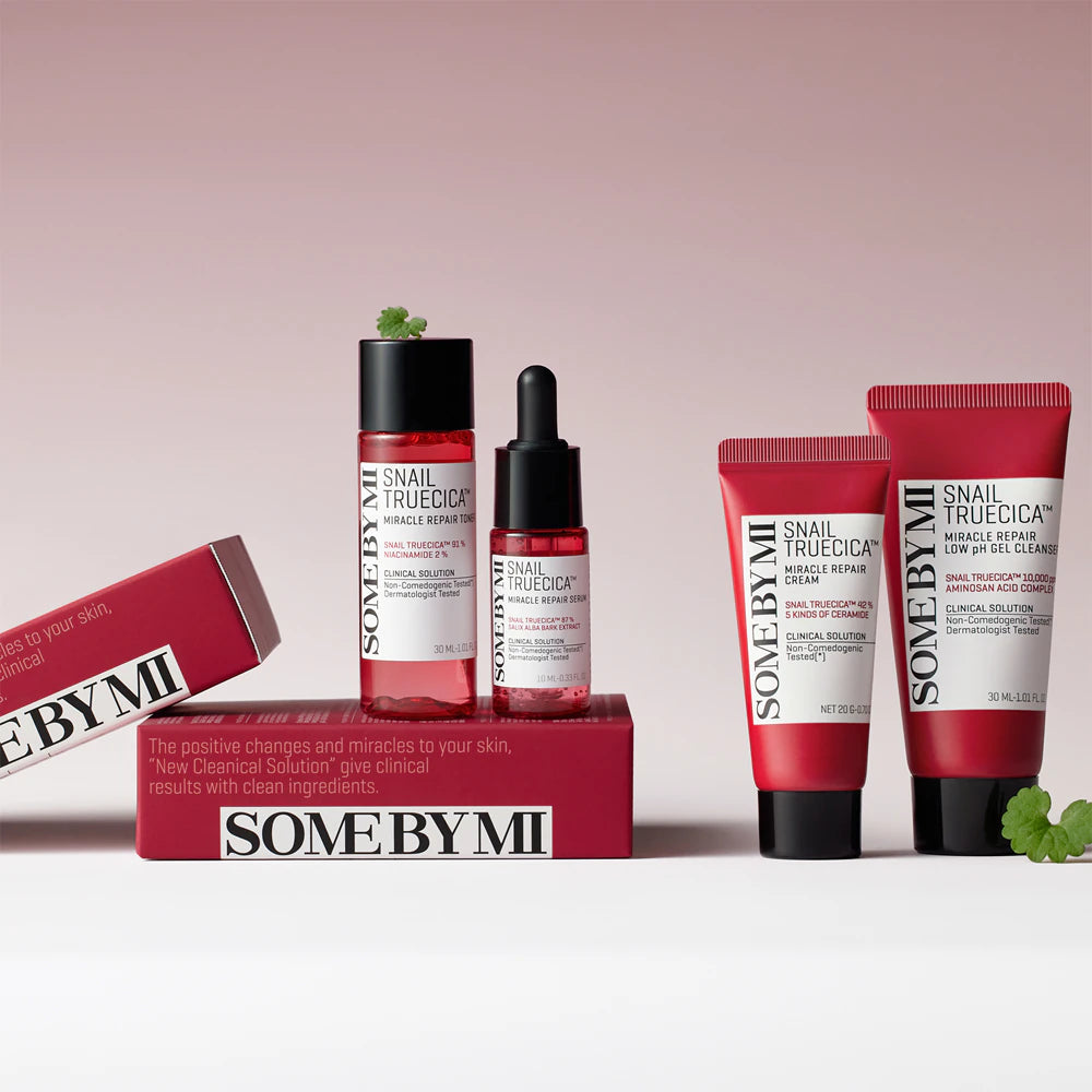 SOME BY MI Snail Truecica Cleanser + Toner + Serum + Cream